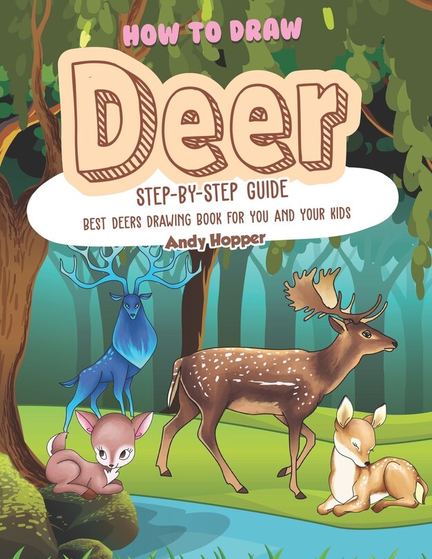 Front cover_How to Draw Deer Step-by-Step Guide
