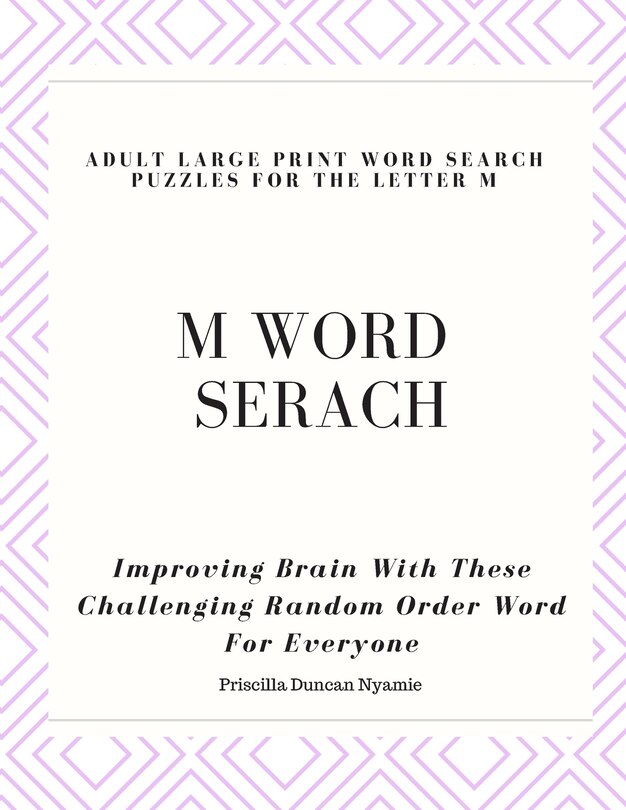 Front cover_M Word Serach - Adult Large Print Word Search Puzzles for the Letter M
