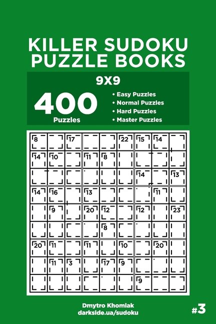 Front cover_Killer Sudoku Puzzle Books - 400 Easy to Master Puzzles 9x9 (Volume 3)