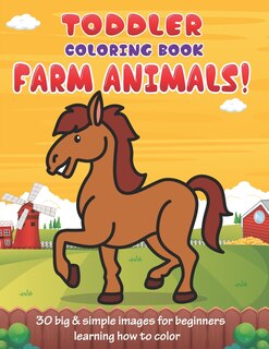 Couverture_Toddler Coloring Book Farm Animals