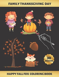 Couverture_Family Thanksgiving Day, Happy Fall Fox Coloring Book