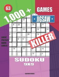 Couverture_1,000 + Games jigsaw killer sudoku 9x9