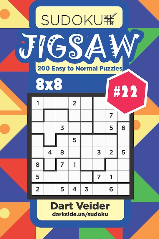 Front cover_Sudoku Jigsaw - 200 Easy to Normal Puzzles 8x8 (Volume 22)
