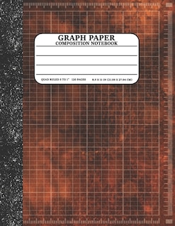 Graph Paper Composition Notebook: Math and Science Lover Graph Paper Cover Watercolor Orange (Quad Ruled 5 squares per inch, 120 pages) Birthday Gifts For Math Lover Teacher, Student Notebook