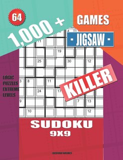 Couverture_1,000 + Games jigsaw killer sudoku 9x9