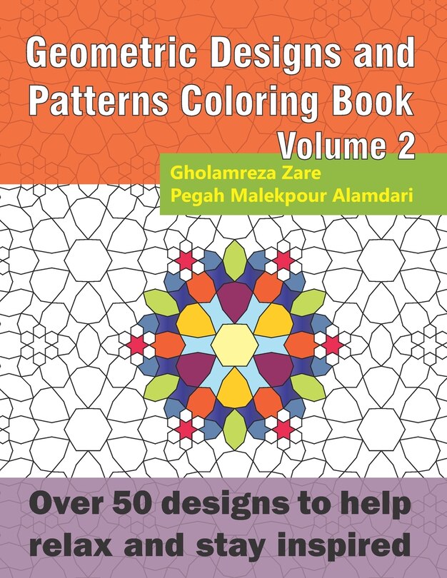 Front cover_Geometric Designs and Patterns Coloring Book Volume 2