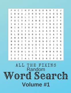 Front cover_All The Fixin's Random Word Search Volume 1