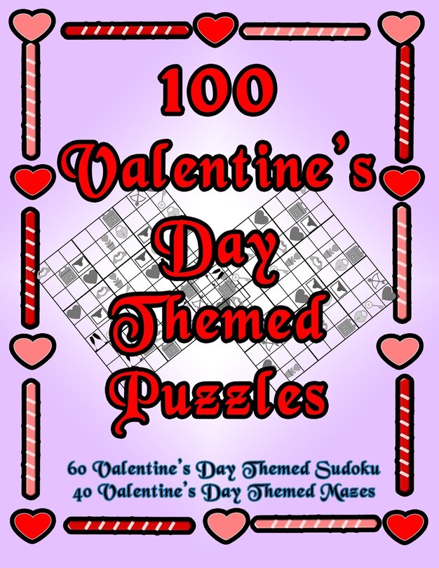 Front cover_100 Valentine's Day Themed Puzzles