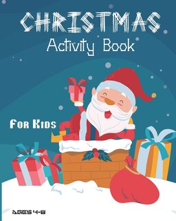 Front cover_Christmas Activity Book For Kids Ages 4-8