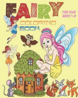 Front cover_Fairy Coloring Book For Kids Ages 4-8