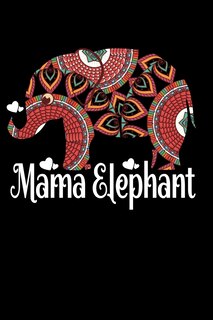 Mama Elephant: Red Elephant Notebooks Elephant Gift For Women and Mothers Password Tracker Wide 6x9 100 noBleed
