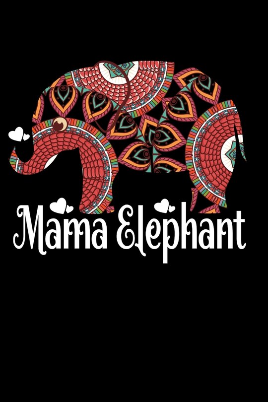 Mama Elephant: Red Elephant Notebooks Elephant Gift For Women and Mothers Password Tracker Wide 6x9 100 noBleed