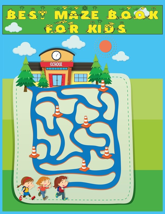 Front cover_Best Maze Book for Kids