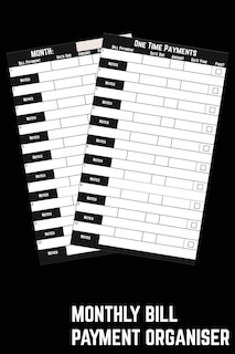 Couverture_Monthly Bill Payment Organiser