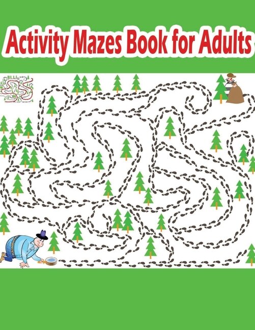 Front cover_Activity Mazes Book for Adults