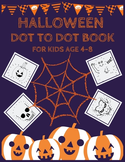 Front cover_Halloween Dot to Dot Book for Kids Age 4-8