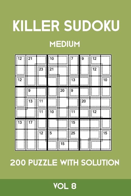 Front cover_Killer Sudoku Medium 200 Puzzle WIth Solution Vol 8