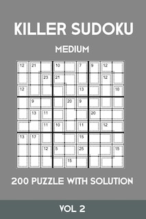 Couverture_Killer Sudoku Medium 200 Puzzle WIth Solution Vol 2
