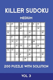 Front cover_Killer Sudoku Medium 200 Puzzle WIth Solution Vol 3