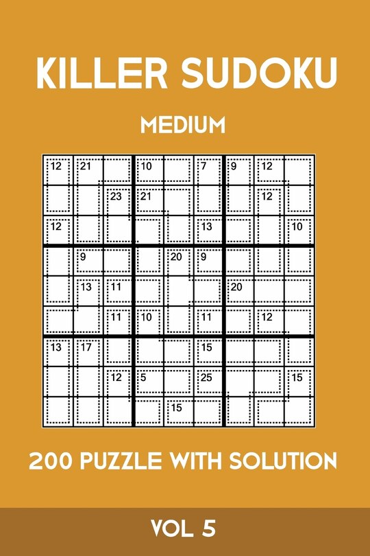 Front cover_Killer Sudoku Medium 200 Puzzle WIth Solution Vol 5
