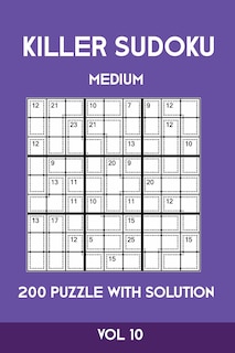 Front cover_Killer Sudoku Medium 200 Puzzle WIth Solution Vol 10