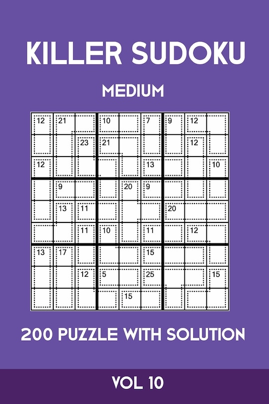 Front cover_Killer Sudoku Medium 200 Puzzle WIth Solution Vol 10