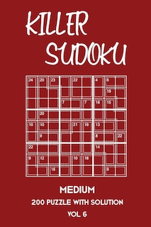 Front cover_Killer Sudoku Medium 200 Puzzle With Solution Vol 6
