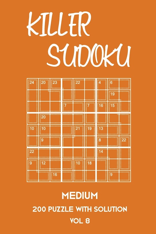 Front cover_Killer Sudoku Medium 200 Puzzle With Solution Vol 8