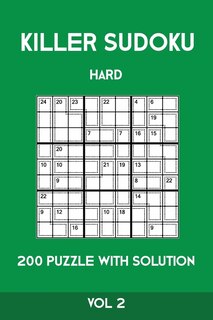 Front cover_Killer Sudoku Hard 200 Puzzle With Solution Vol 2