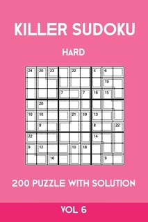 Front cover_Killer Sudoku Hard 200 Puzzle With Solution Vol 6