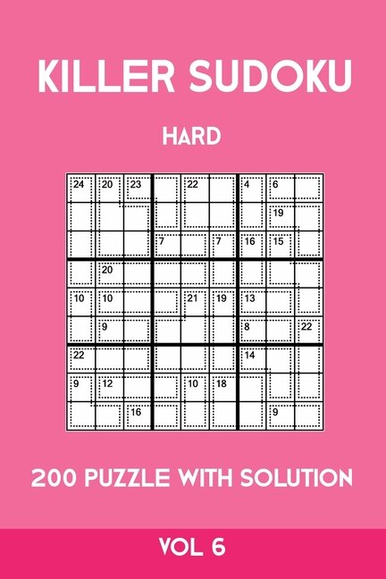 Front cover_Killer Sudoku Hard 200 Puzzle With Solution Vol 6