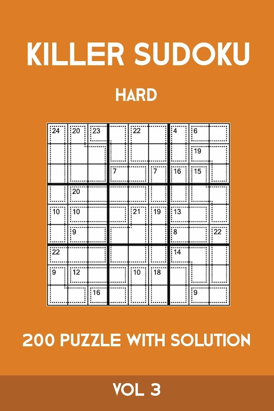 Front cover_Killer Sudoku Hard 200 Puzzle With Solution Vol 3