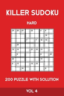 Front cover_Killer Sudoku Hard 200 Puzzle With Solution Vol 4