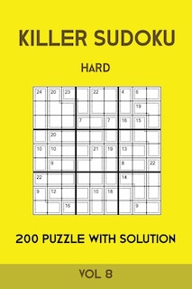 Couverture_Killer Sudoku Hard 200 Puzzle With Solution Vol 8