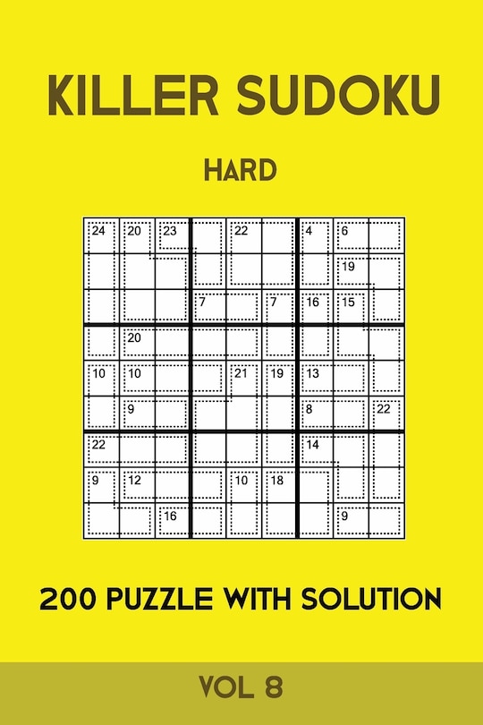 Couverture_Killer Sudoku Hard 200 Puzzle With Solution Vol 8