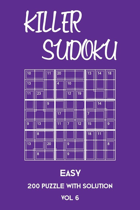 Couverture_Killer Sudoku Easy 200 Puzzle With Solution Vol 6