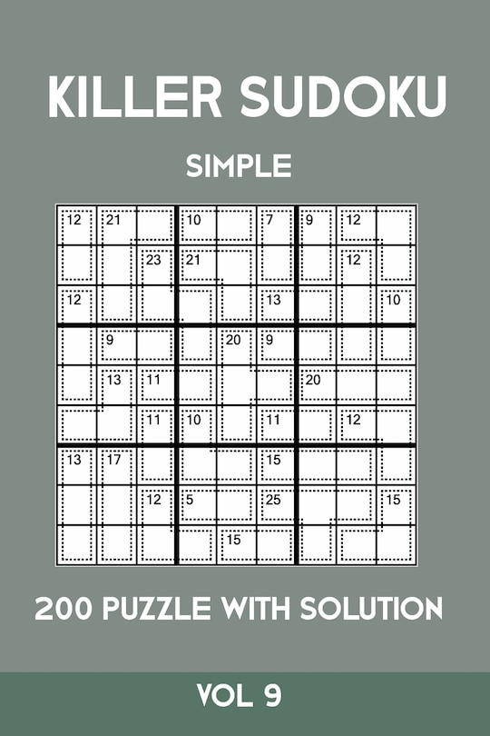 Couverture_Killer Sudoku Simple 200 Puzzle With Solution Vol 9