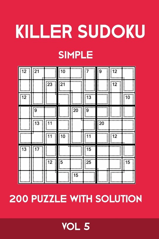 Couverture_Killer Sudoku Simple 200 Puzzle With Solution Vol 5
