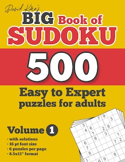 Front cover_David Karn's Big Book of Sudoku - 500 Easy to Expert puzzles for adults, Volume 1