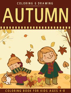 Front cover_Autumn Coloring Book For Kids Ages 4-8