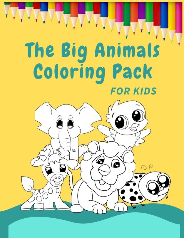 Front cover_The Big Animals Coloring Pack for Kids