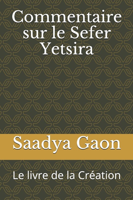 Front cover_Commentaire sur le Sefer Yetsira