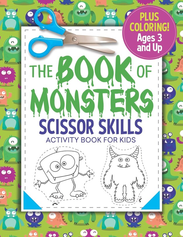 Couverture_The Book of Monsters Scissor Skills Activity Book for Kids