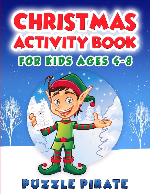 Front cover_Christmas Activity Book for Kids Ages 4-8