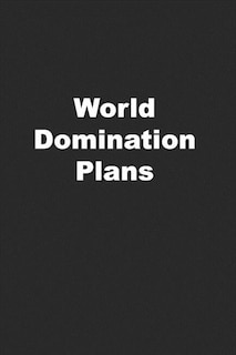 Front cover_World Domination Plans