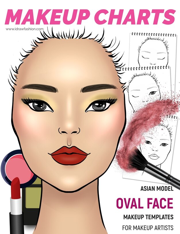 Front cover_Makeup Charts - Asian Model face with an OVAL shape