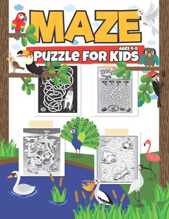 Front cover_Maze Puzzle For Kids Ages 4-8