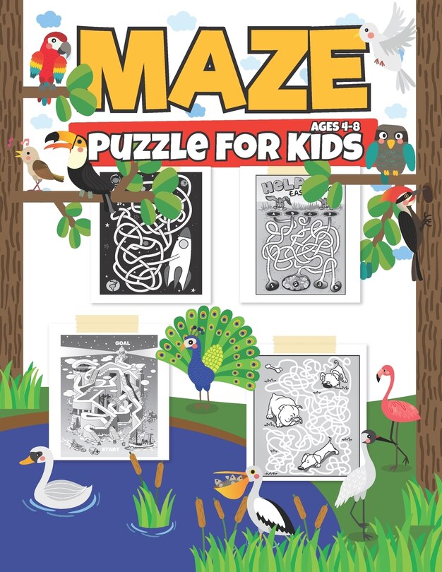 Front cover_Maze Puzzle For Kids Ages 4-8