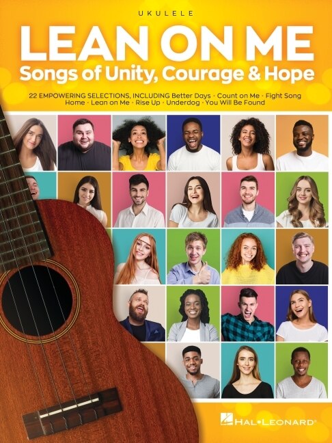 Couverture_Lean on Me: Songs of Unity, Courage & Hope Arranged for Ukulele with Lyrics
