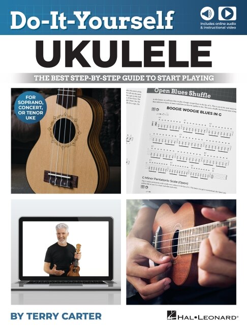 Front cover_Do-It-Yourself Ukulele: The Best Step-by-Step Guide to Start Playing Soprano, Concert, or Tenor Ukulele Book/Online Media